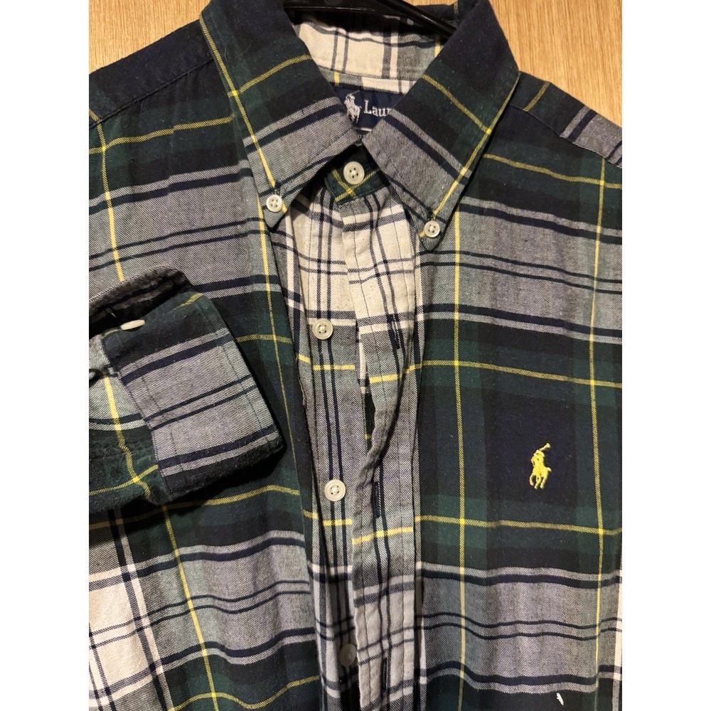 Polo Ralph Lauren Plaid Flannel Button Up Long Sleeve Medium